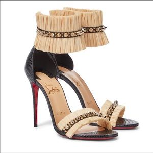 Christian Louboutin Poupedou Raffia sandals